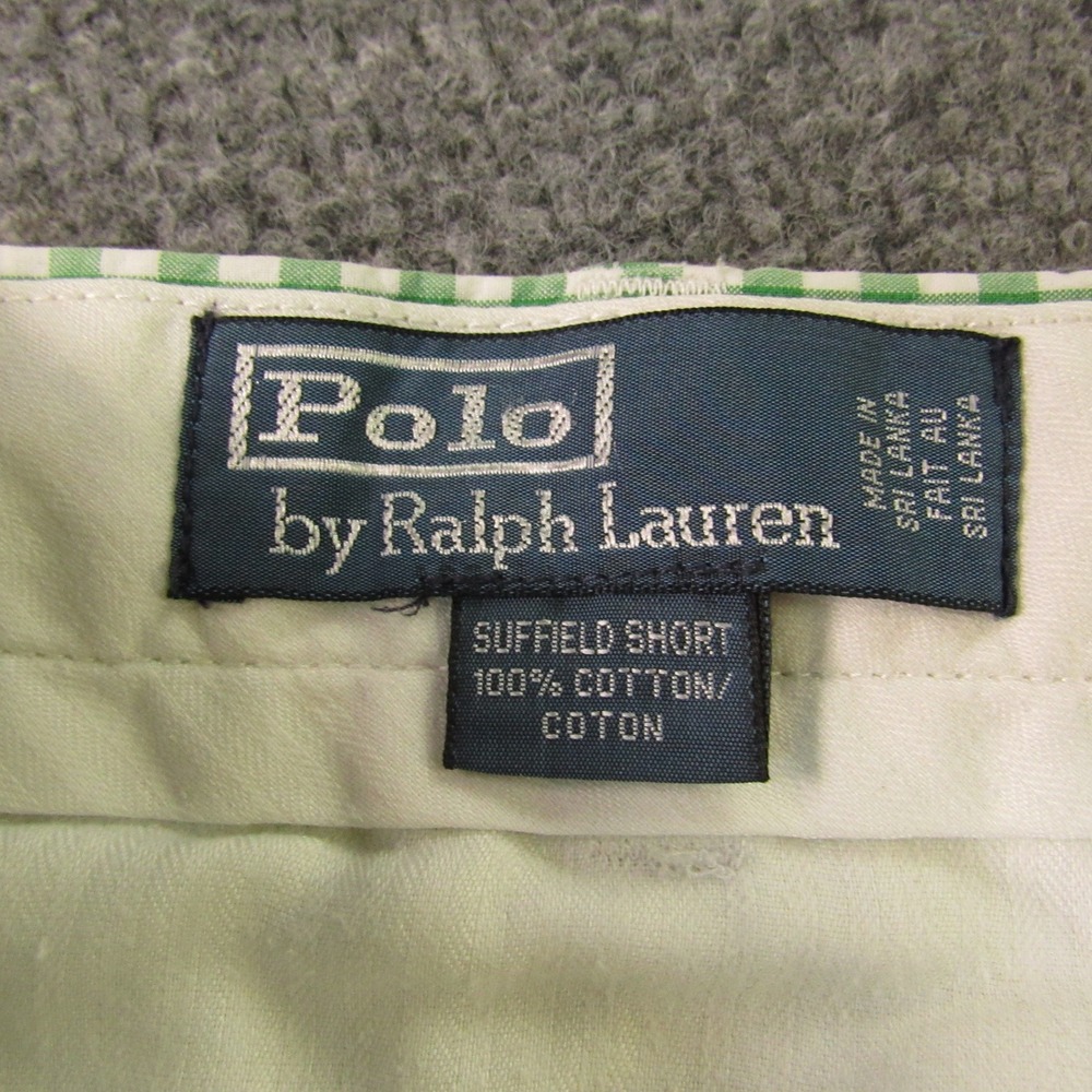 Polo Ralph‎ Lauren Shorts Mens 34x9 Green Gingham Check Suffield Cotton Classic - Picture 4 of 11